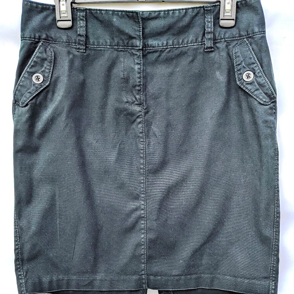 Stretch Black Pencil Skirt - Size 8